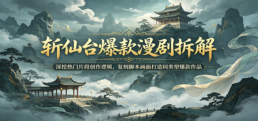 斩仙台爆款漫剧拆解：深挖热门片段创作逻辑，复刻脚本画面打造同类型爆款作品-来聚吧