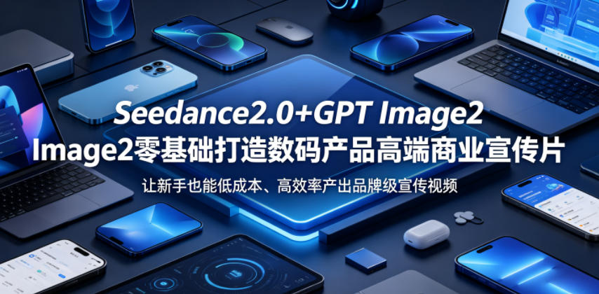 Seedance2.0+GPT Image2零基础打造数码产品高端商业宣传片,让新手也能低成本、高效率产出品牌级宣传视频-来聚吧