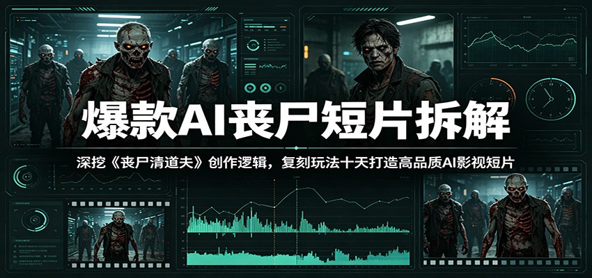 爆款AI丧尸短片拆解:深挖《丧尸清道夫》创作逻辑,复刻玩法快速打造高品质AI影视短片-来聚吧