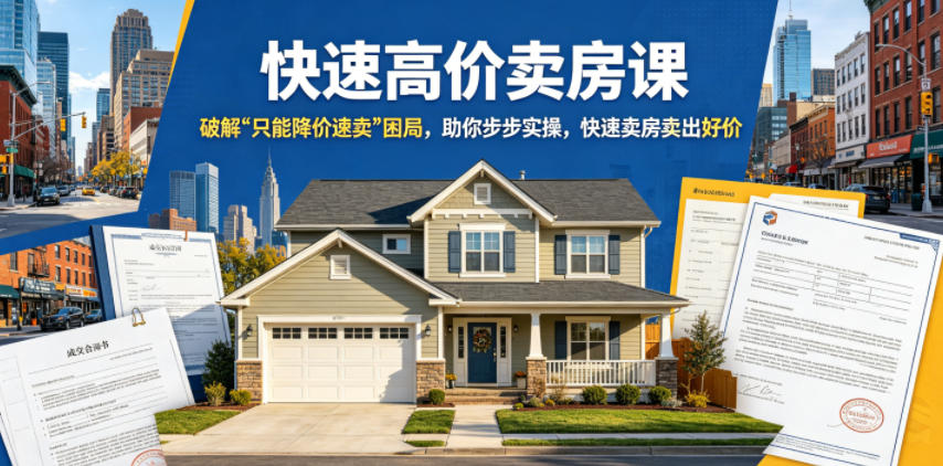 快速高价卖房课，破解“只能降价速卖”困局，助你步步实操，快速卖房卖出好价(更新2026)-来聚吧