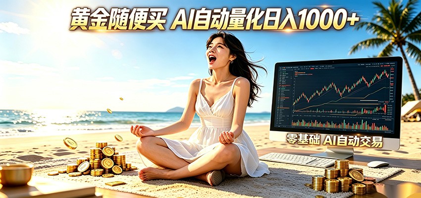 黄金随便买?AI自动外汇量化交易 在家当皇帝 日入1000+-来聚吧