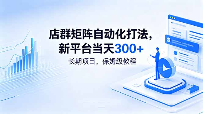 店群矩阵自动化打法,新平台当天300+,长期项目,保姆级教程-来聚吧