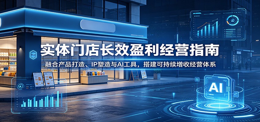 实体门店长效盈利经营指南:融合产品打造、IP塑造与AI工具,搭建可持续增收经营体系-来聚吧
