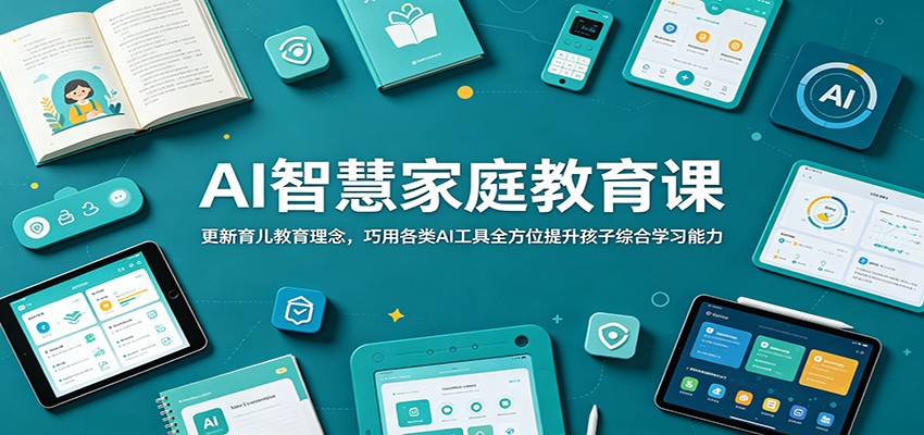AI智慧家庭教育课:更新育儿教育理念,巧用各类AI工具全方位提升孩子综合学习能力-来聚吧