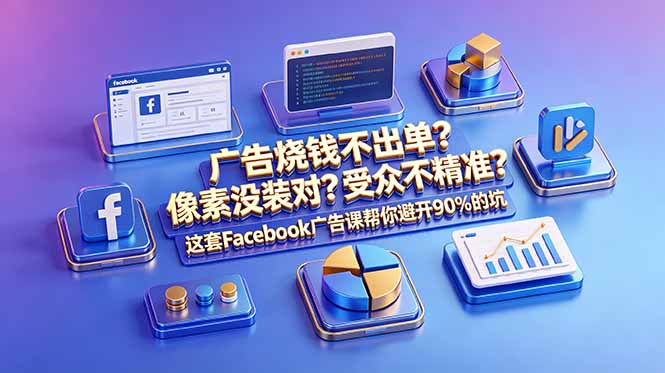 广告烧钱不出单?像素没装对?受众不精准?这套Facebook广告课帮你避开90%的坑-原创双语字幕-来聚吧