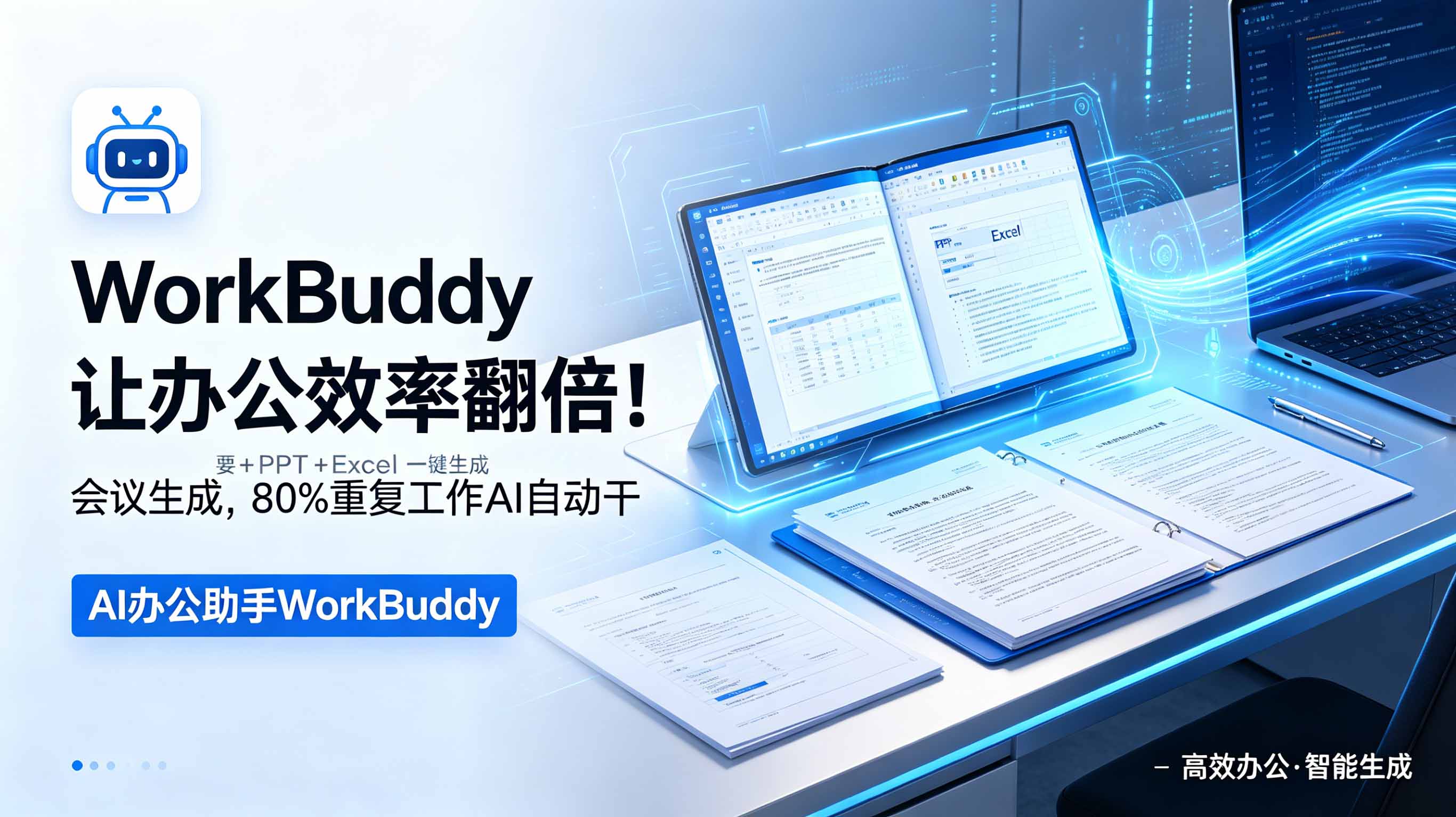 WorkBuddy让办公效率翻倍!会议纪要+PPT+Excel一键生成,80%重复工作AI自动干-来聚吧
