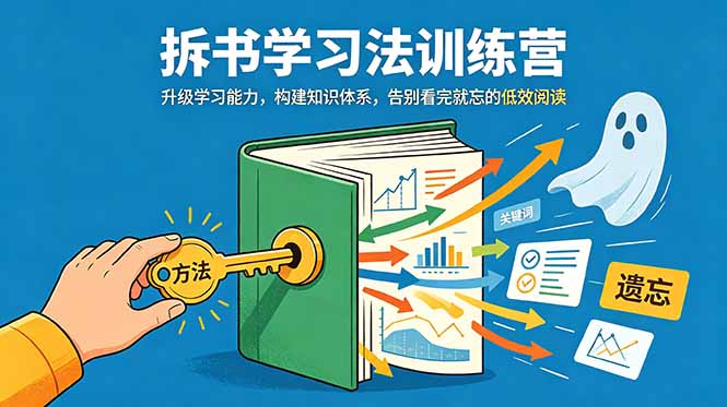 拆书学习法训练营,升级学习能力,构建知识体系,,告别看完就忘的低效阅读-来聚吧