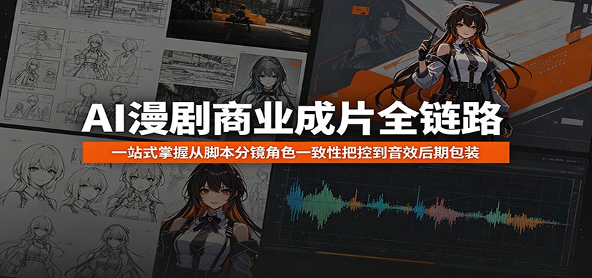AI漫剧商业成片全链路:一站式掌握从脚本分镜角色一致性把控到音效后期包装-来聚吧