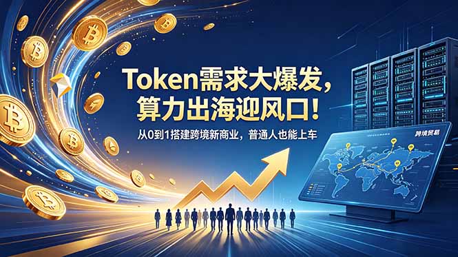 Token需求大爆发,算力出海迎风口!从0到1搭建跨境新商业,普通人也能上车-来聚吧