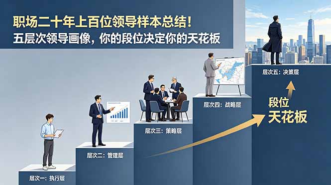 付费文章:职场二十年上百位领导样本总结!五层次领导画像,你的段位决定你的天花板-来聚吧