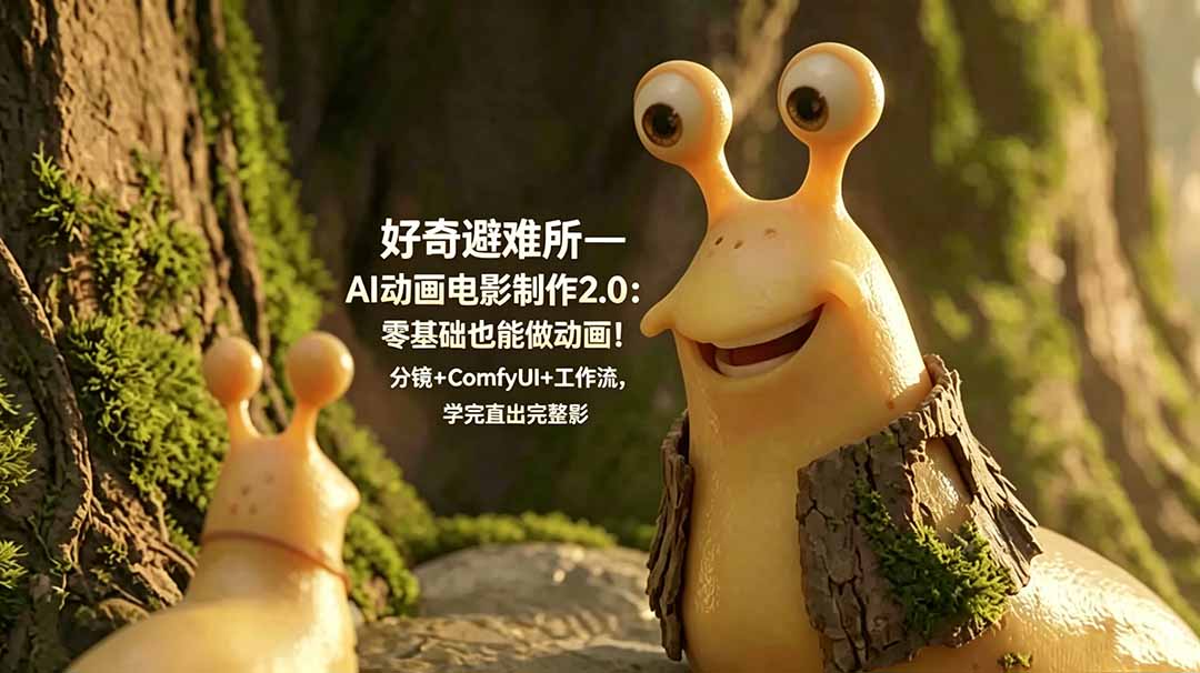 好奇避难所—AI动画电影制作2.0:零基础也能做动画!分镜+ComfyUI+工作流,学完直出完整影片-来聚吧