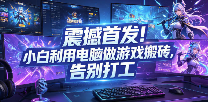 震撼首发!小白利用电脑做游戏搬砖,告别打工【揭秘】-来聚吧