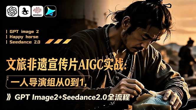 文旅非遗宣传片AIGC实战:一人导演组从0到1,GPT Image2+Seedance2.0全流程-来聚吧