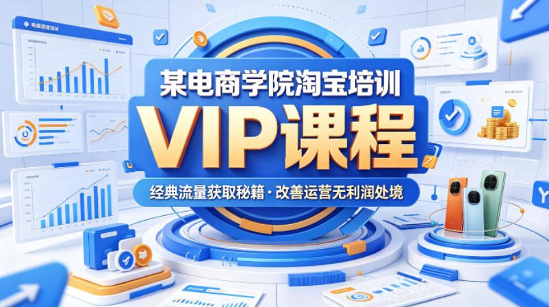 某电商学院淘宝培训VIP课程,各种经典有用的流量获取秘籍,改善运营产品没利润的处境(2026年6月)-来聚吧