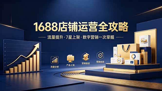 1688店铺没流量?产品上架不到7星?数字营销不会投?全套运营技能一次学(更新6月-来聚吧