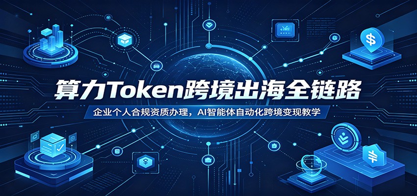 算力Token跨境出海全链路:企业个人合规资质办理,AI智能体自动化跨境变现教学-来聚吧