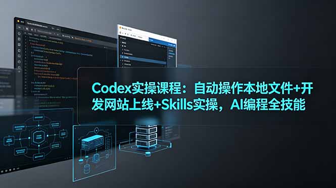 Codex实操课程:自动操作本地文件+开发网站上线+Skills实操,AI编程全技能-来聚吧