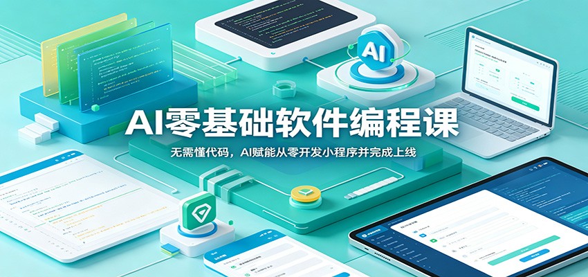 AI零基础软件编程课:无需懂代码,AI赋能从零开发小程序并完成上线-来聚吧