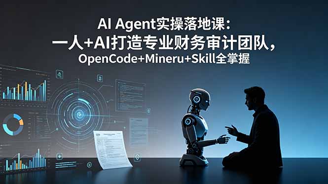 AI Agent实操落地课：一人+AI打造专业财务审计团队，OpenCode+Mineru+Skill全掌握-来聚吧