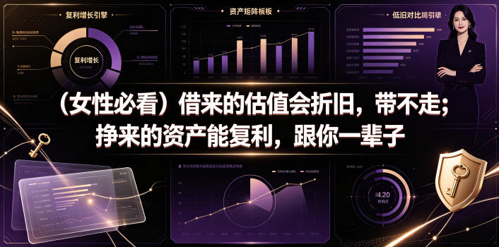 付费文章：(女性必看)借来的估值会折旧，带不走；挣来的资产能复利，跟你一辈子-来聚吧