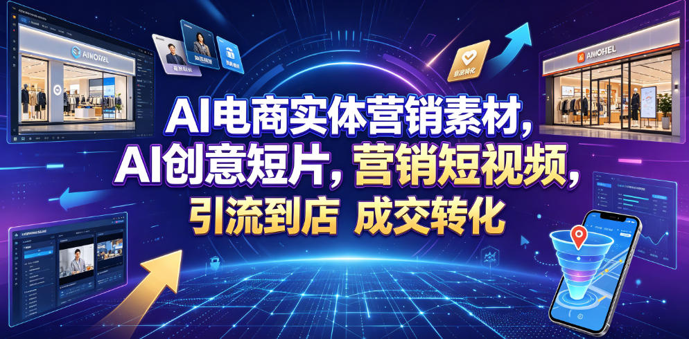 AI电商实体营销素材，AI创意短片，高效打造营销短视频，轻松引流到店，稳定提升门店客流与成交转化-来聚吧