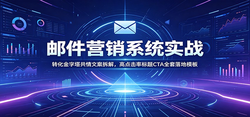 邮件营销系统实战：转化金字塔共情文案拆解，高点击率标题CTA全套落地模板-来聚吧