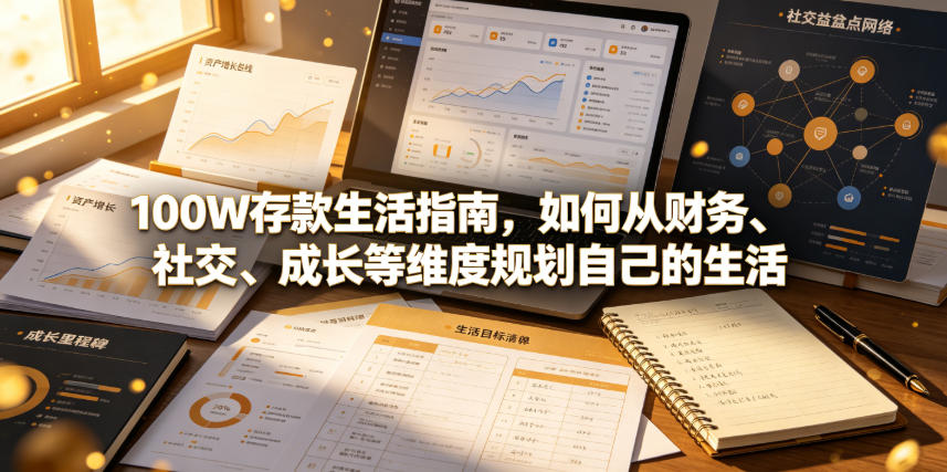 付费文章：100W存款生活指南，如何从财务、社交、成长等维度规划自己的生活-来聚吧