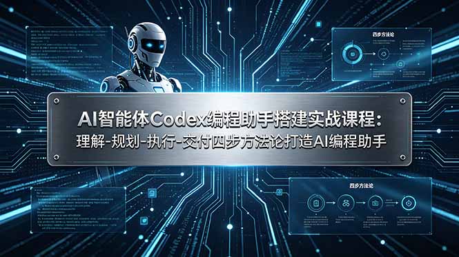 AI智能体Codex编程助手搭建实战课程：理解-规划-执行-交付四步方法论打造AI编程助手-来聚吧