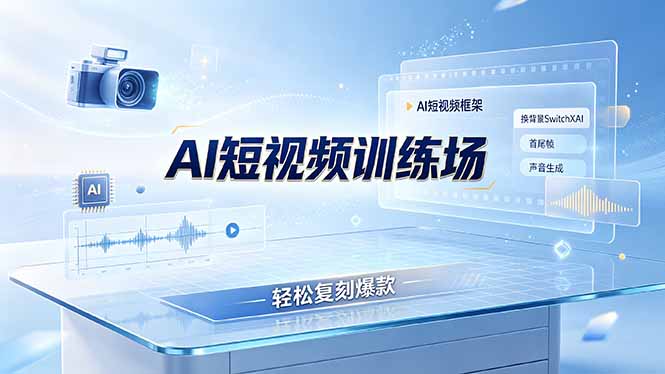 老陈AI短视频训练场：AI短视频框架+换背景SwitchXAI+首尾帧+声音生成，轻松复刻爆款-来聚吧