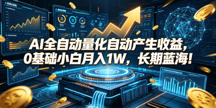 AI全自动量化自动产生收益,0基础小白月入1W,长期蓝海!【揭秘】-来聚吧