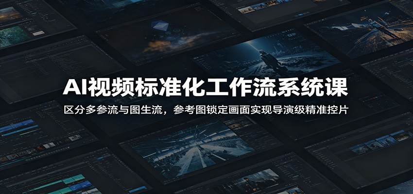 AI视频标准化工作流系统课:区分多参流与图生流,参考图锁定画面实现导演级精准控片-来聚吧