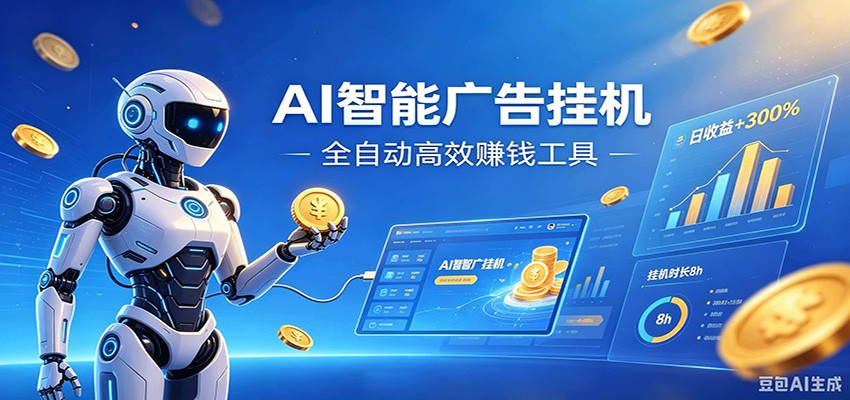 AI智能广告挂机,小白轻松上手,在家自动赚收益-来聚吧