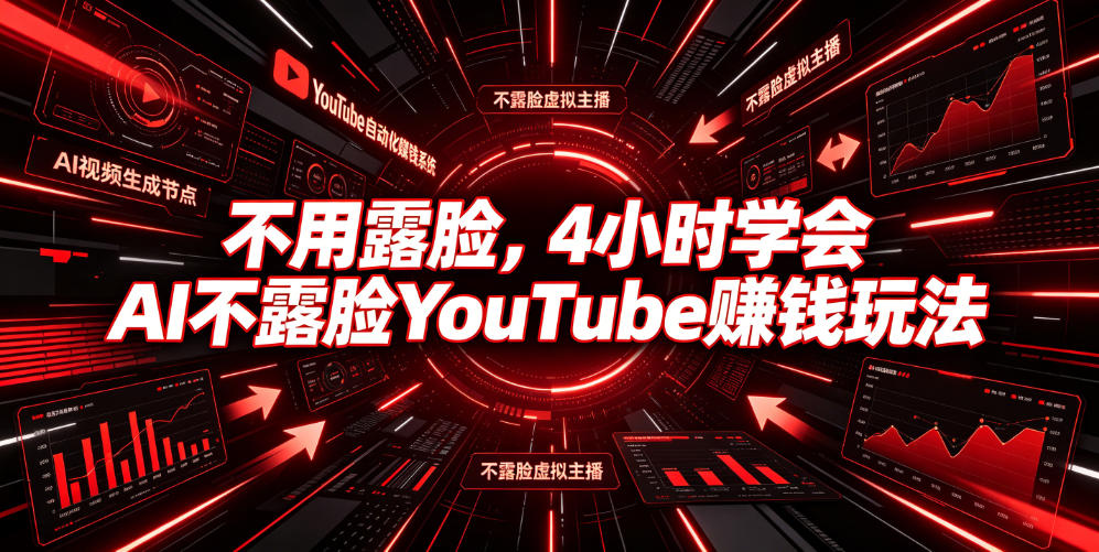 不用露脸,4小时学会AI不露脸YouTube賺钱玩法【原创双语字幕】-来聚吧
