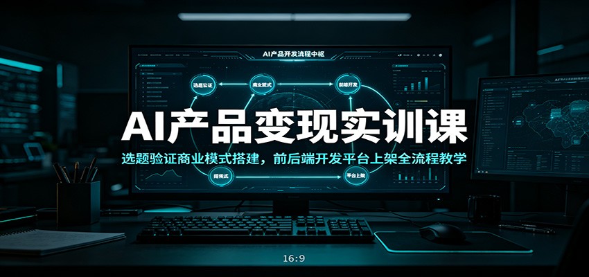 AI产品变现实训课:选题验证商业模式搭建,前后端开发平台上架全流程教学-来聚吧