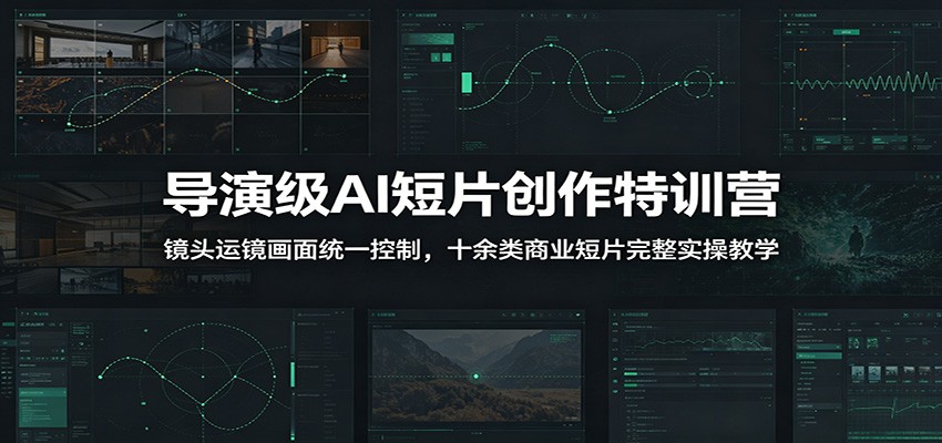 导演级AI短片创作特训营:镜头运镜画面统一控制,十余类商业短片完整实操教学(更新)-来聚吧