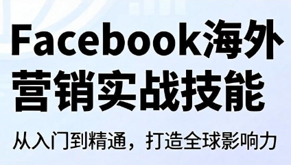 Facebook海外营销实战技能-来聚吧