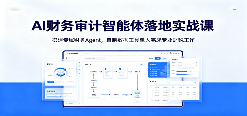 AI财务审计智能体落地实战课:搭建专属财务Agent,自制数据工具单人完成专业财税工作-来聚吧