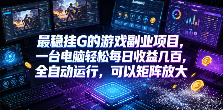 AI游戏全自动挂机项目，单号日入100左右，可矩阵放大！-来聚吧