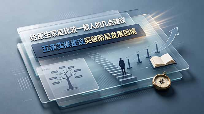 付费文章:给原生家庭比较一般人的几点建议,五条实操建议突破阶层发展困境-来聚吧