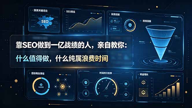 靠SEO做到一亿战绩的人,亲自教你:什么值得做,什么纯属浪费时间【原创双语字幕】-来聚吧