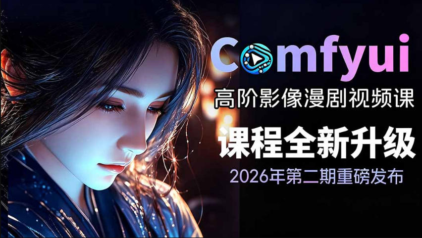 2026新版ComfyUI漫剧动画全流程实战课,0基础入门到进阶全流程动态漫,轻松实现流量变现-来聚吧