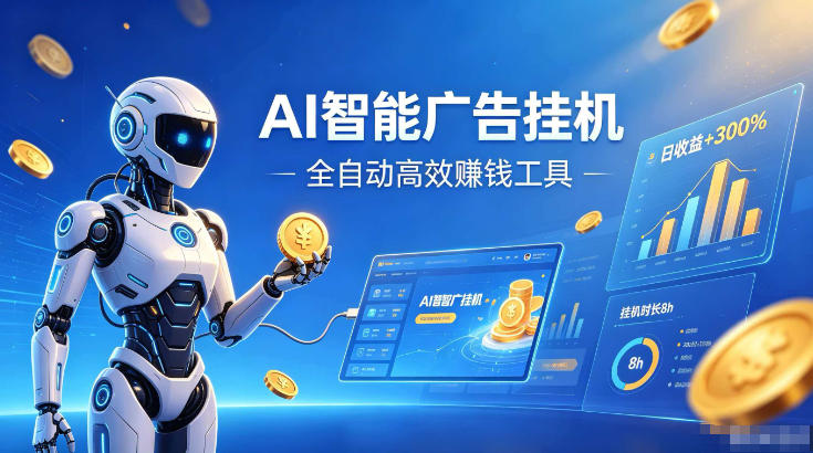 AI智能广告挂G,在家自动賺收益,全程无需人工操作、不用直播、不用拉人【揭秘】-来聚吧