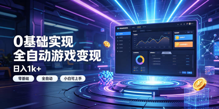 0基础实现全自动游戏变现，日入1k+，小白直接上手搞钱！【揭秘】-来聚吧