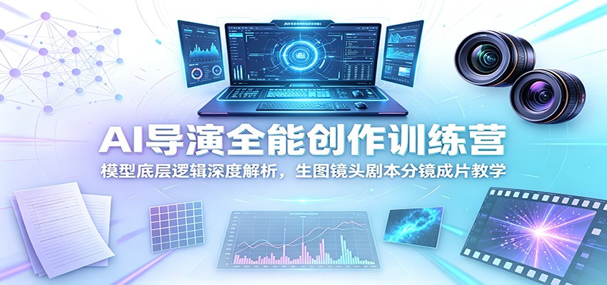 AI导演全能创作训练营:模型底层逻辑深度解析,生图镜头剧本分镜成片教学-来聚吧