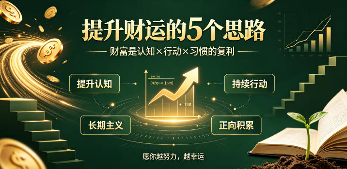 付费文章:提升财运的5个思路——财富是认知x行动x习惯的复利,愿你越努力,越幸运-来聚吧