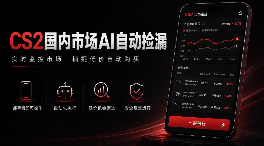 游戏市场AI自动监控,实时检测差价捡漏,简单轻松,日入300+【揭秘】-来聚吧
