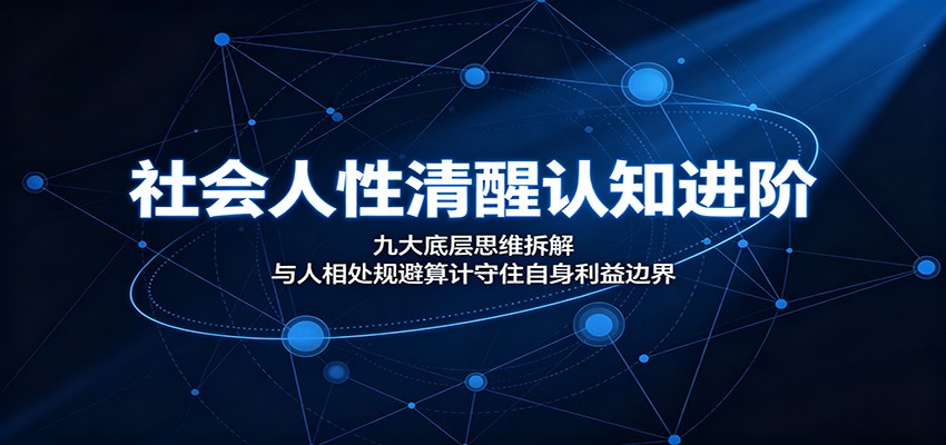社会人性清醒认知进阶:九大底层思维拆解,与人相处规避算计守住自身利益边界-来聚吧