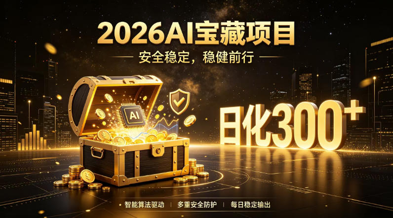 2026AI安全掘金项目,日化稳定300+,无需人为干预操作,当天见收益,操作简单【揭秘】-来聚吧