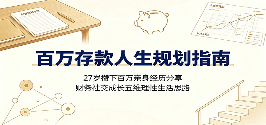百万存款人生规划指南:27岁攒下百万亲身经历分享,财务社交成长五维理性生活思路-来聚吧