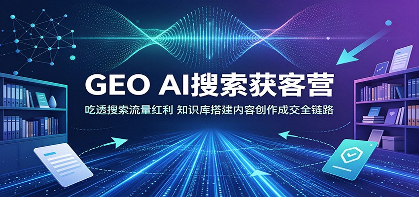 GEO AI搜索获客营:吃透搜索流量红利,知识库搭建内容创作成交全链路-来聚吧
